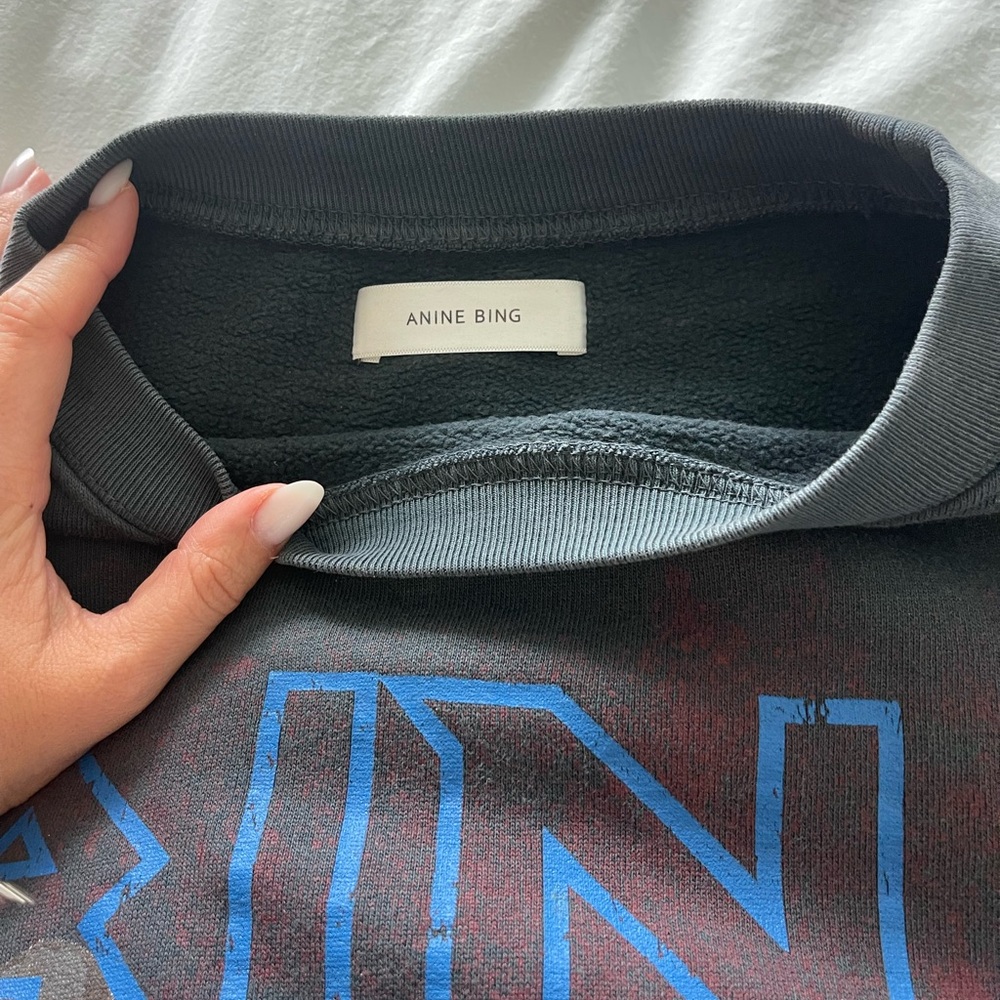 Anine Bing print logo crewneck sweatshirt - Picture 7 of 7